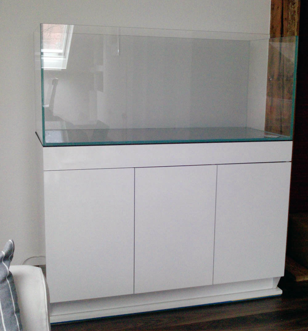 300l Weißglas mit Wave Unterschrank