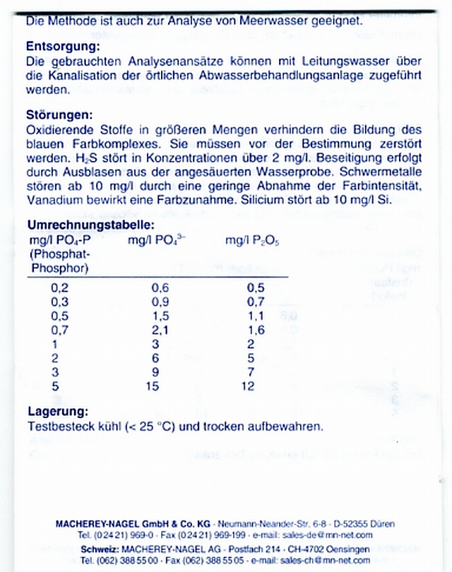 Phosphat-test